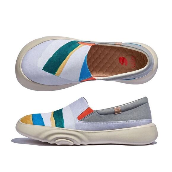 UIN Women's Fashion Sneakers Walking Casual Shoes (COLLAGE COLORS DENIA II)